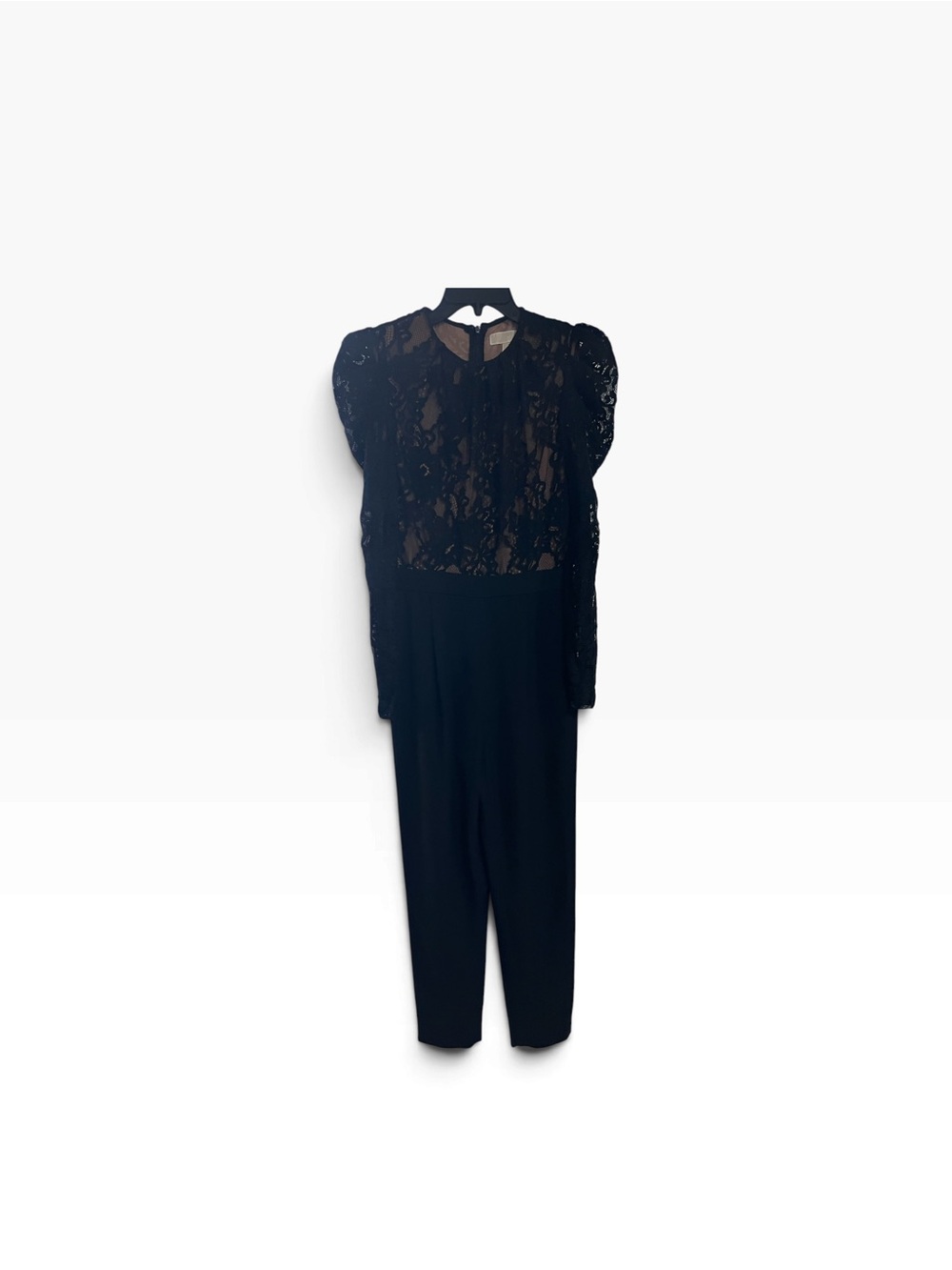 Michael Kors Black Lace-Top Jumpsuit